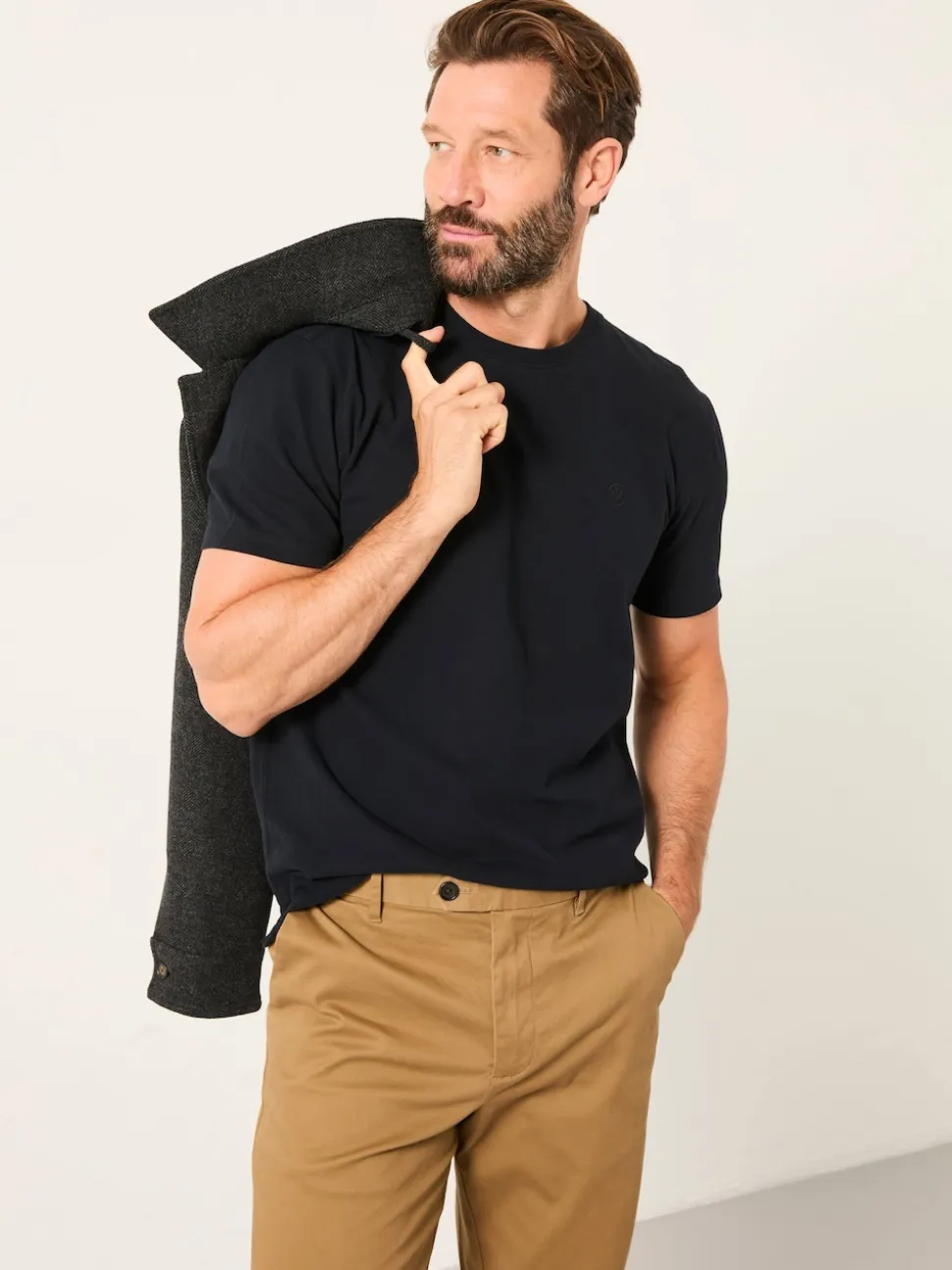 FatFace Lulworth Black Short Sleeve T-Shirt