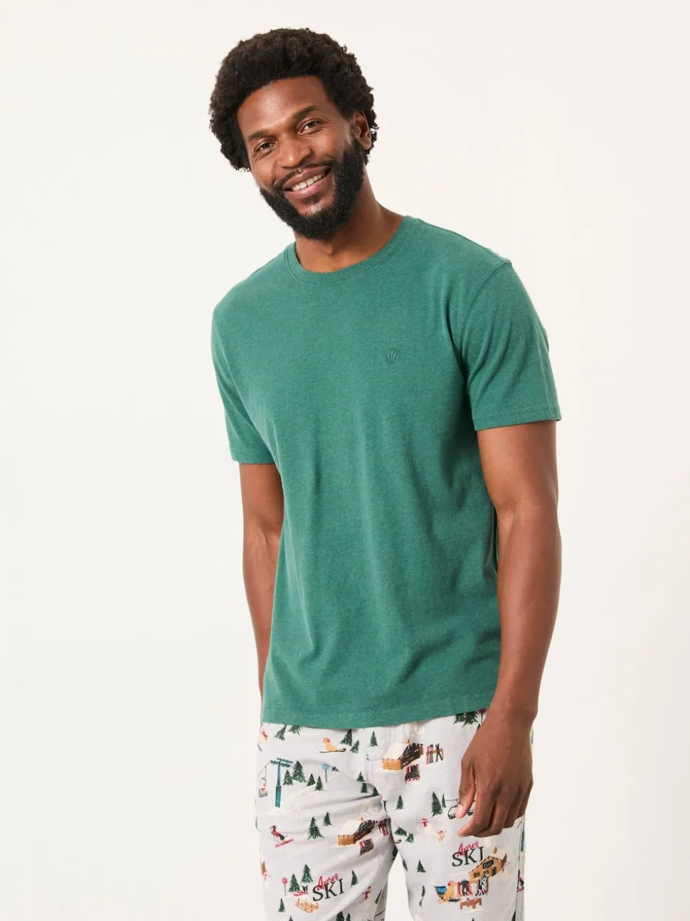 FatFace Lulworth Mid Green Short Sleeve T-Shirt