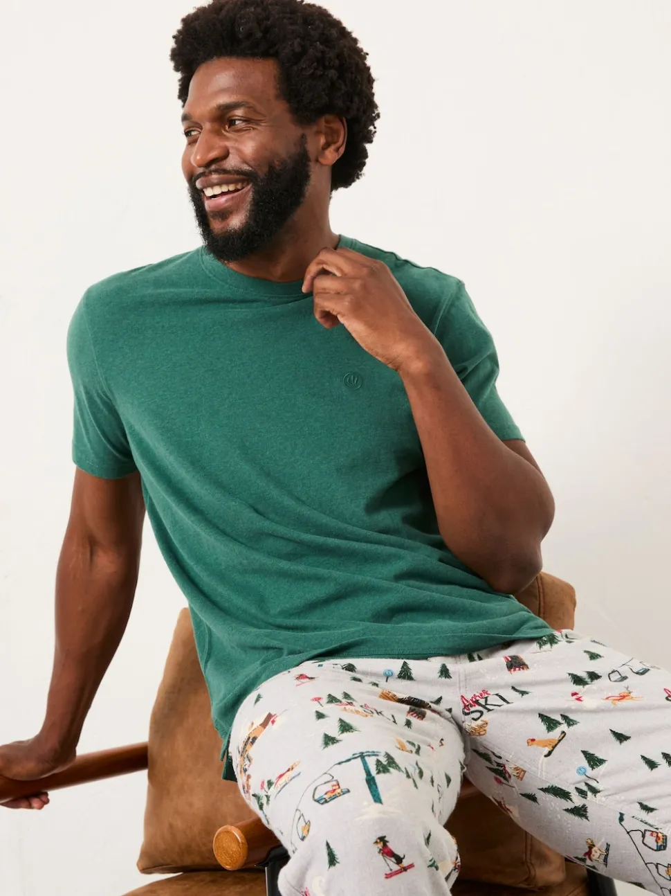 FatFace Lulworth Mid Green Short Sleeve T-Shirt