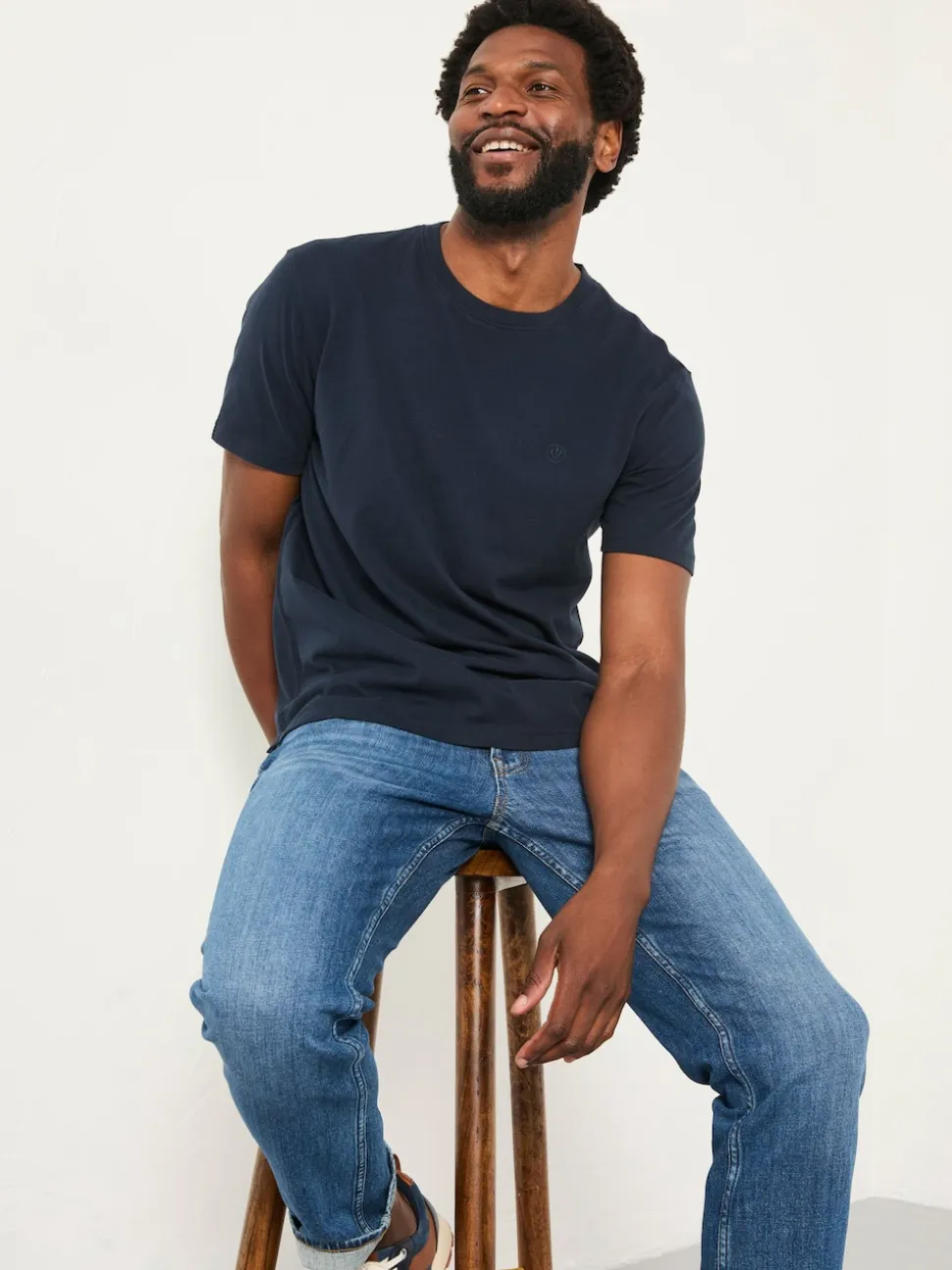 FatFace Lulworth Navy Short Sleeve T-Shirt
