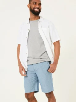FatFace Mawes Blue Cotton Linen Chino Shorts