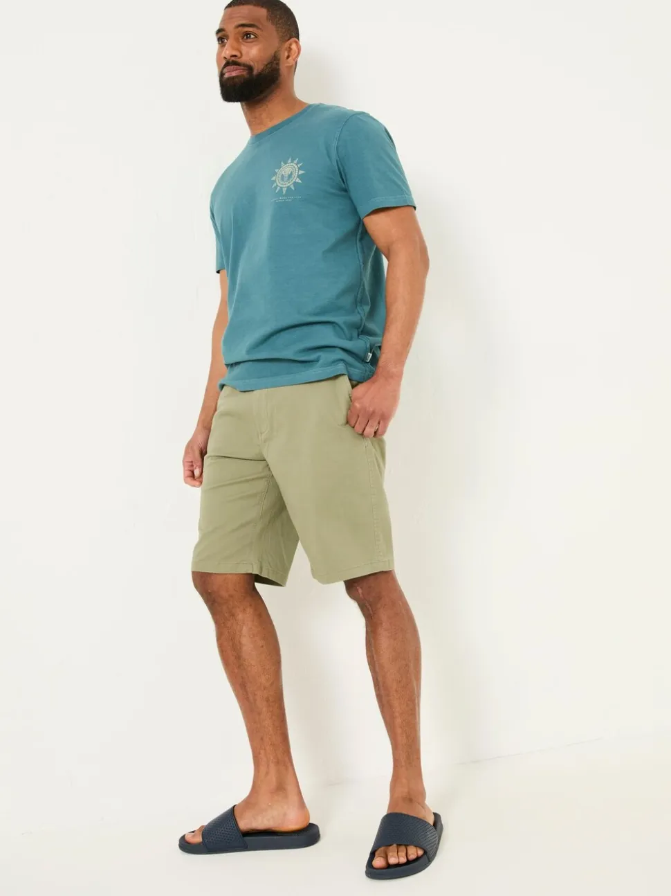 FatFace Mawes Khaki Green Chino Shorts