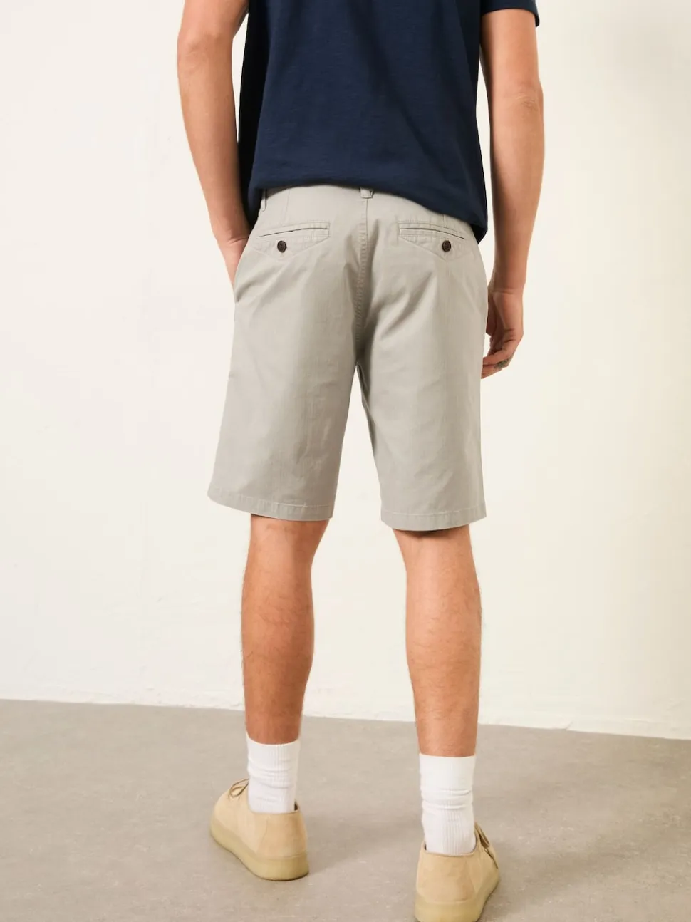 FatFace Mawes Light Grey Chino Shorts