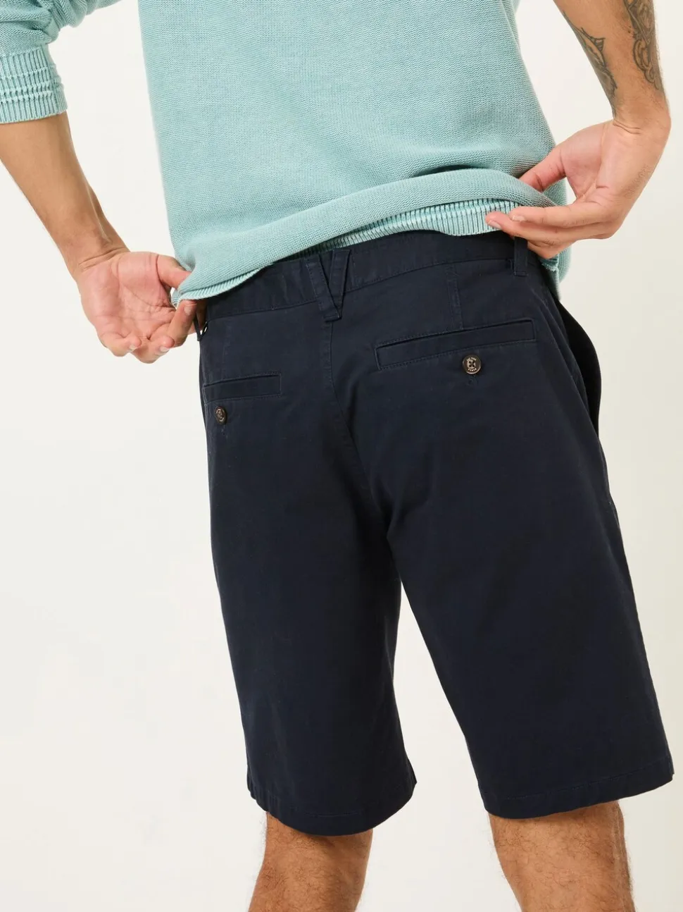 FatFace Mawes Navy Chino Shorts