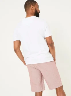 FatFace Mawes Pink Cotton Linen Chino Shorts