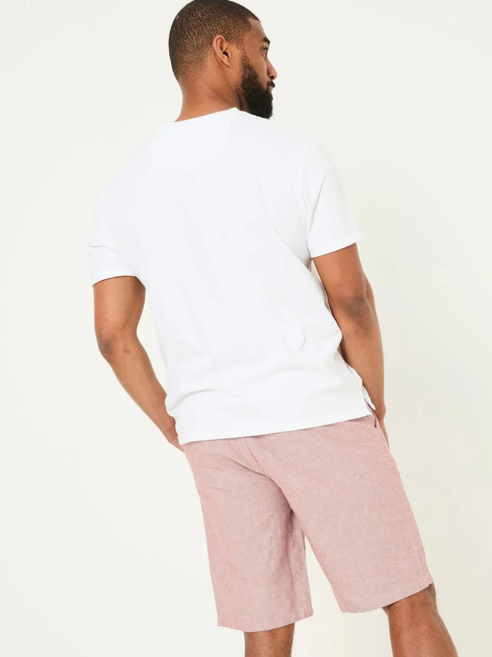 FatFace Mawes Pink Cotton Linen Chino Shorts