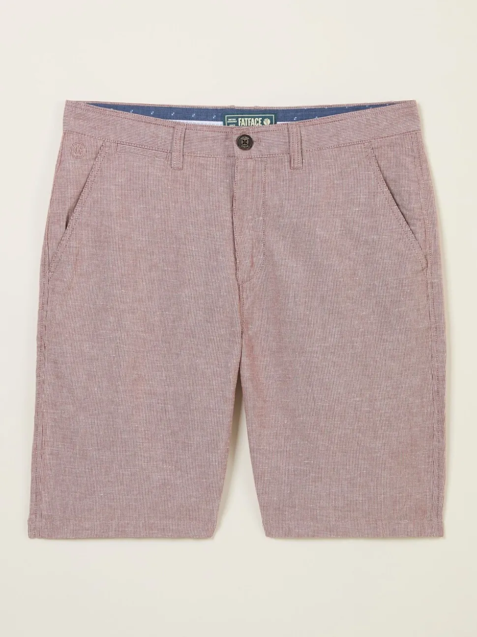 FatFace Mawes Pink Cotton Linen Chino Shorts