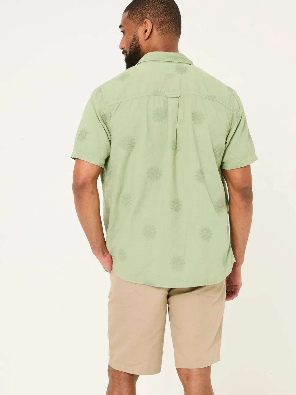 FatFace Mawes Stone Cotton Linen Chino Shorts