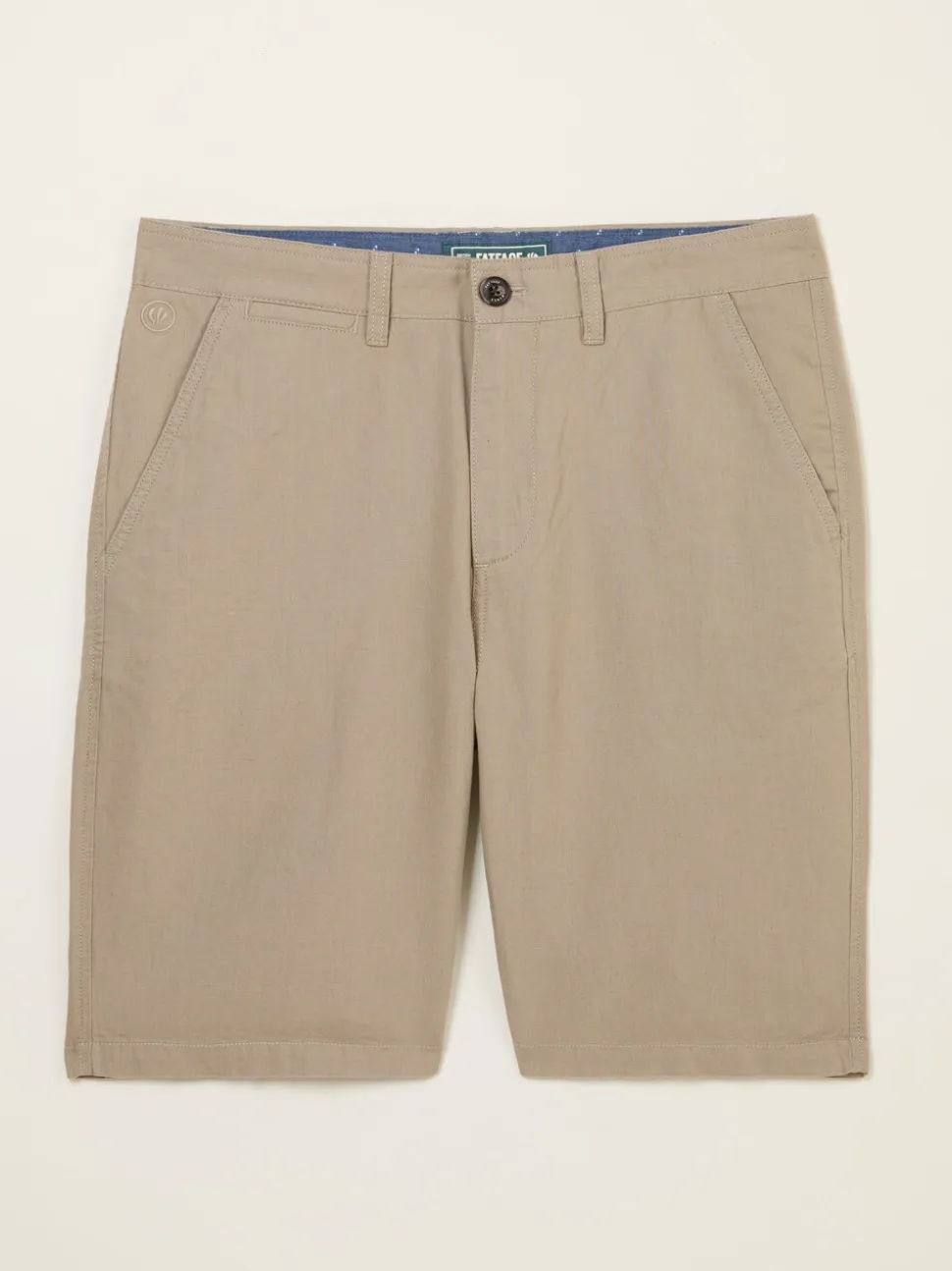 FatFace Mawes Stone Cotton Linen Chino Shorts