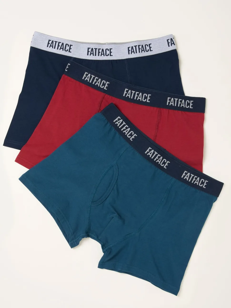 FatFace Multi 3 Pairs of Plain Boxers