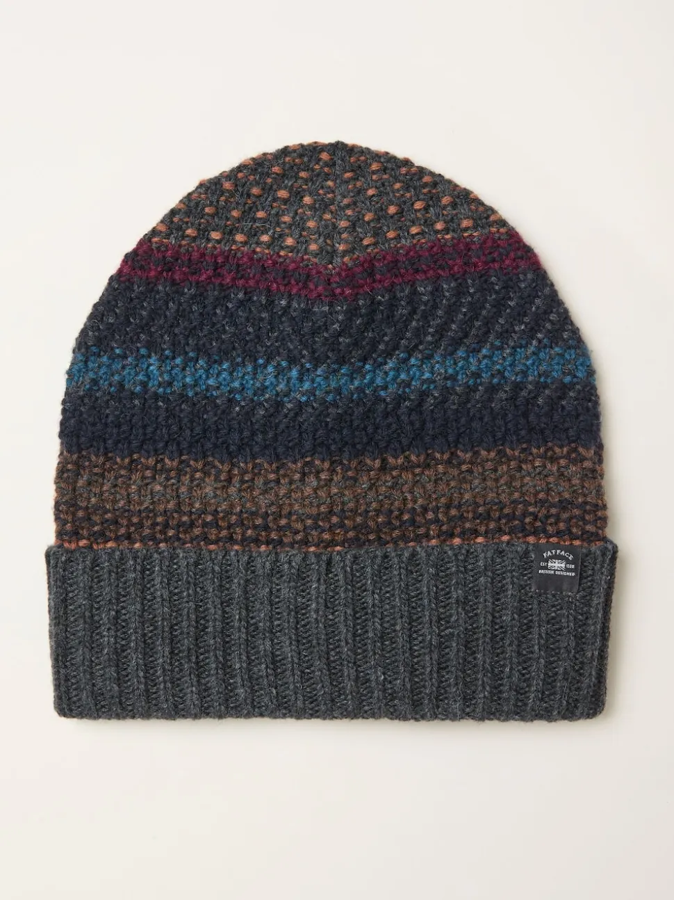 FatFace Multi Textured Knit Beanie