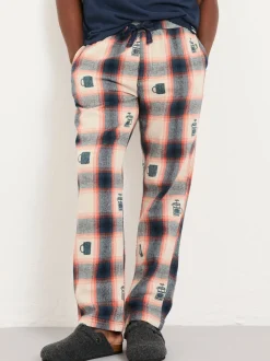 FatFace Natural Coffee Jacquard Pyjama Bottoms