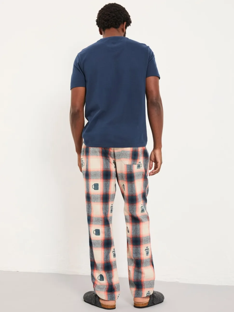 FatFace Natural Coffee Jacquard Pyjama Bottoms
