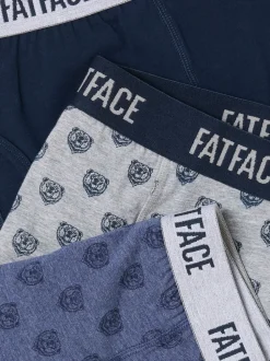 FatFace Navy Bear 3 Pack Boxers