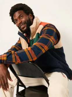 FatFace Navy Gilet Fleece