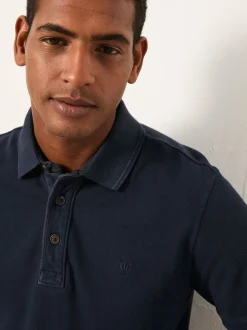 FatFace Navy Short Sleeve Pique Polo