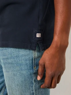 FatFace Navy Short Sleeve Pique Polo