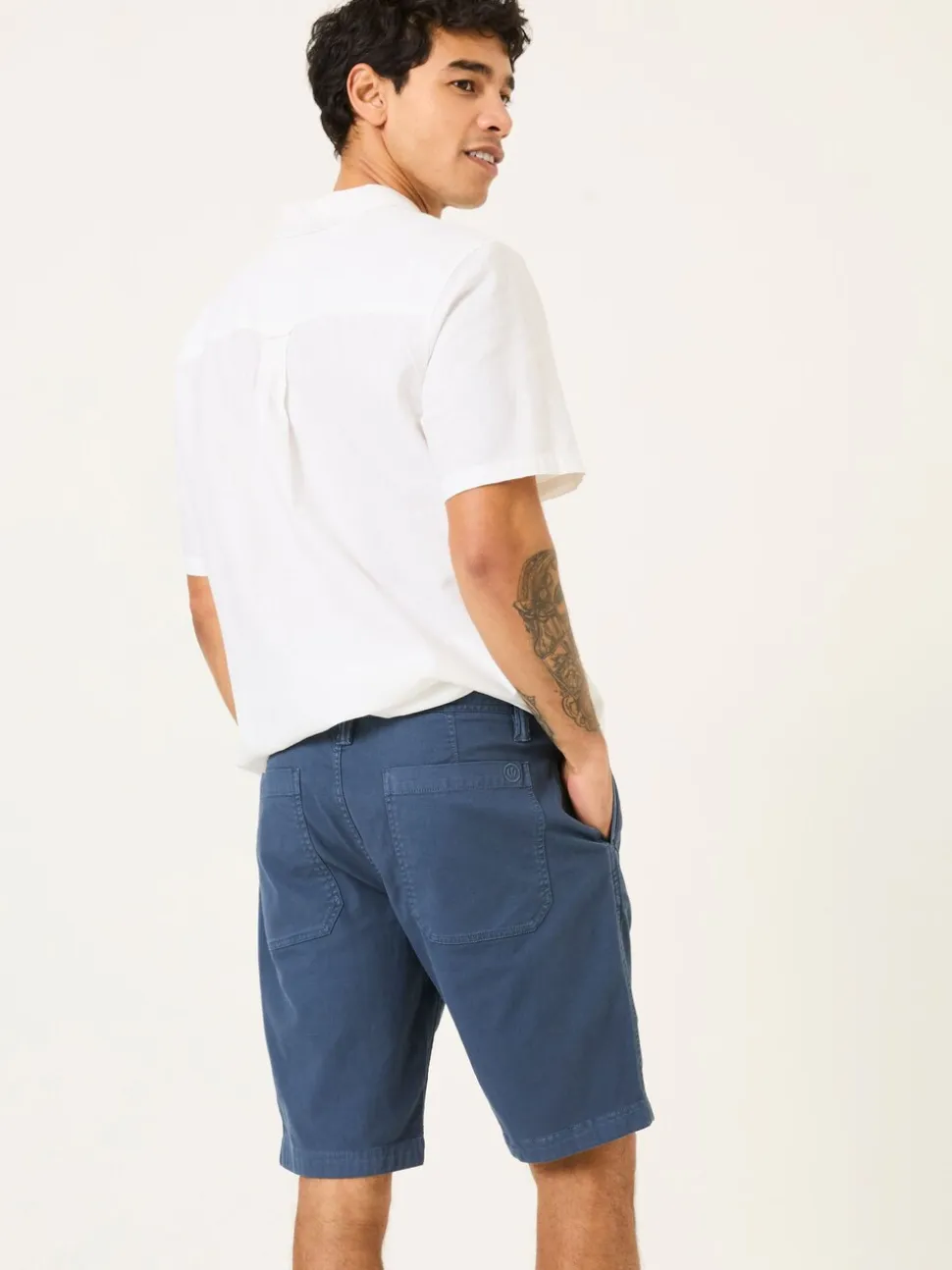 FatFace Navy Stow Garment Dye Shorts