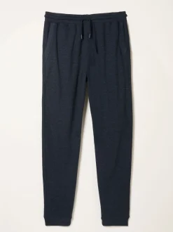 FatFace Navy Textured Cuffed Loungepants