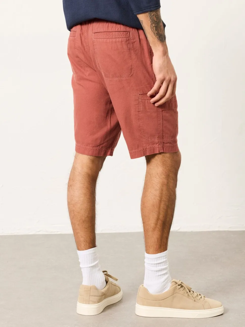 FatFace Padstow Terracotta Pull On Garment Dye Utility Shorts