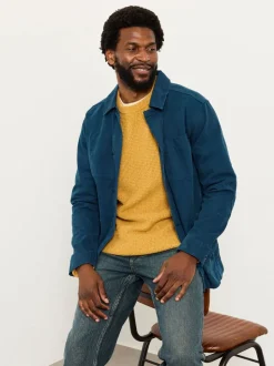 FatFace Penrith Yellow Crew Neck Knitted Jumper