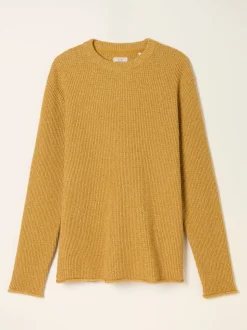 FatFace Penrith Yellow Crew Neck Knitted Jumper
