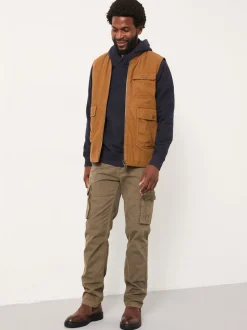 FatFace Rydal Light Brown Canvas Gilet