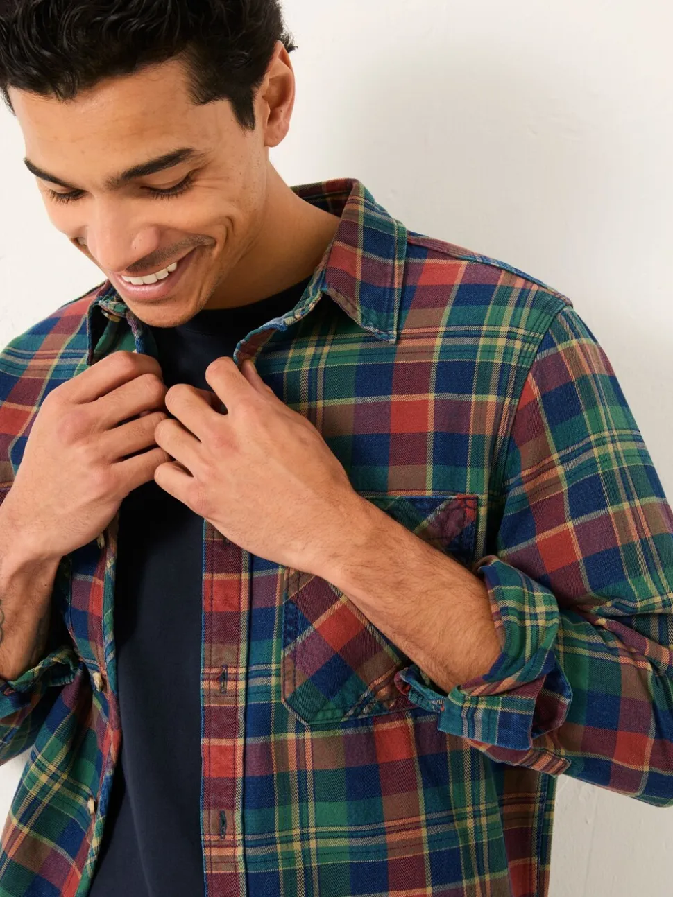 FatFace Rye Multi coloured Long Sleeve Buffalo Check Shirt