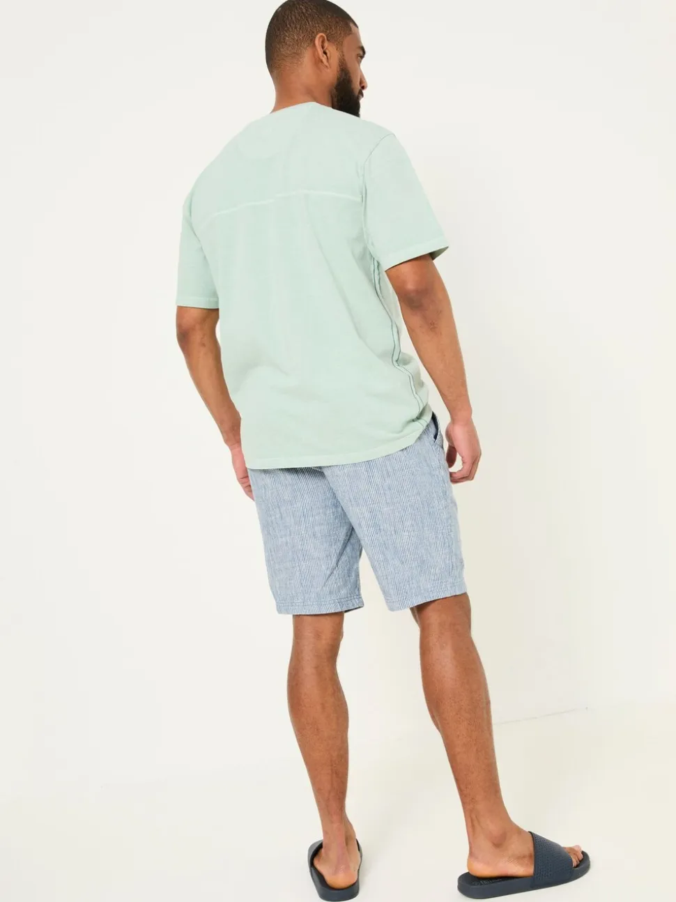 FatFace Seaton Blue Stripe Pull On Shorts
