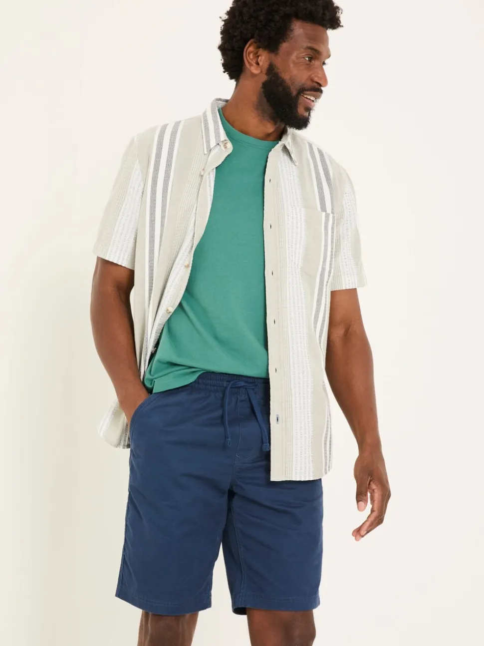 FatFace Seaton Navy Blue Pull On Shorts