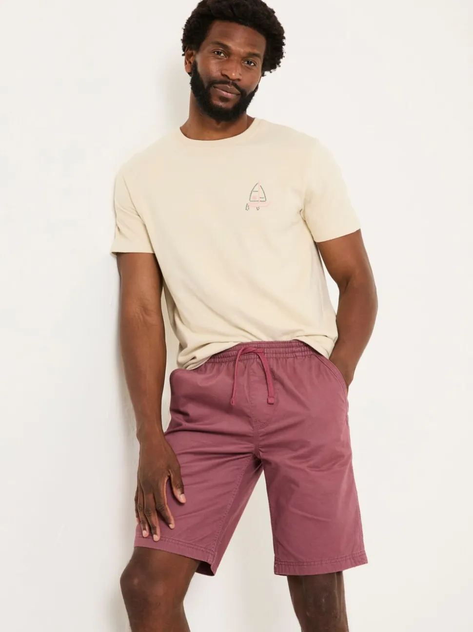 FatFace Seaton Plum Purple Pull On Shorts