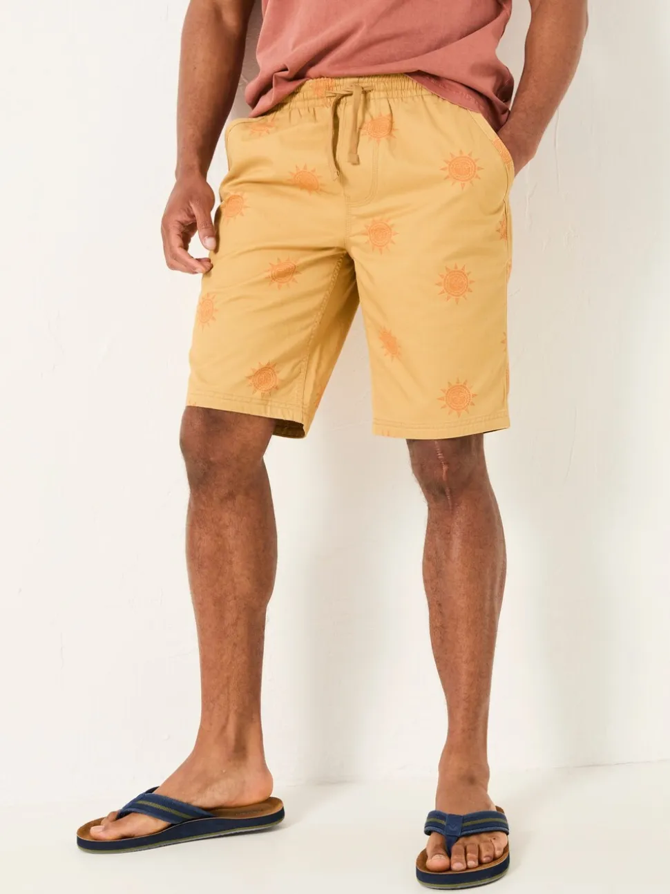 FatFace Seaton Yellow Sun Pull On Shorts
