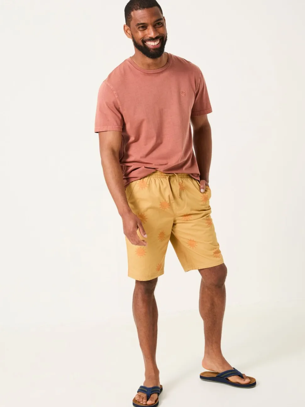 FatFace Seaton Yellow Sun Pull On Shorts