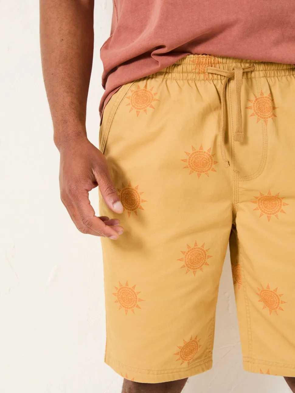 FatFace Seaton Yellow Sun Pull On Shorts