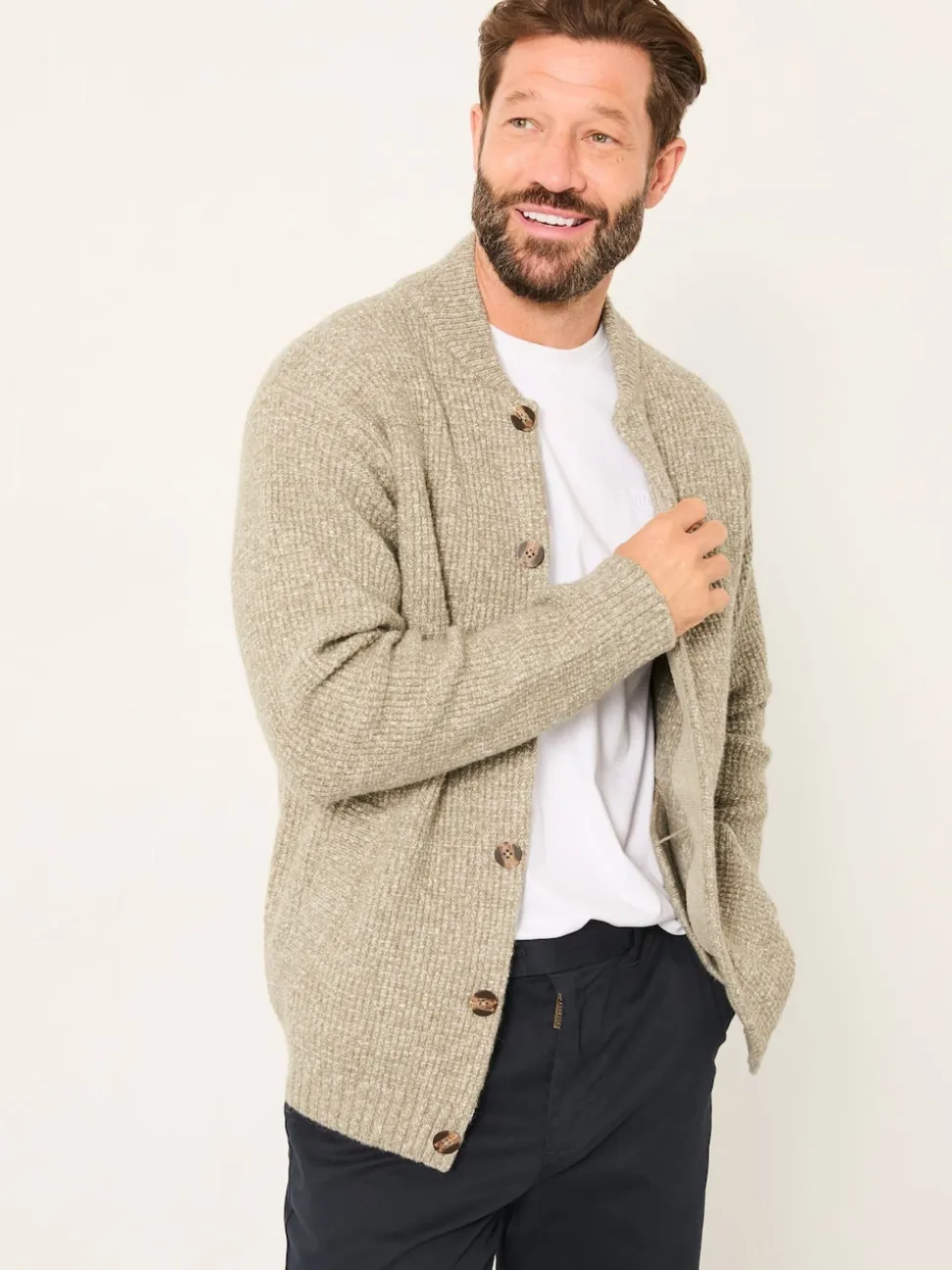 FatFace Sefton Green Haze Knitted Cardigan