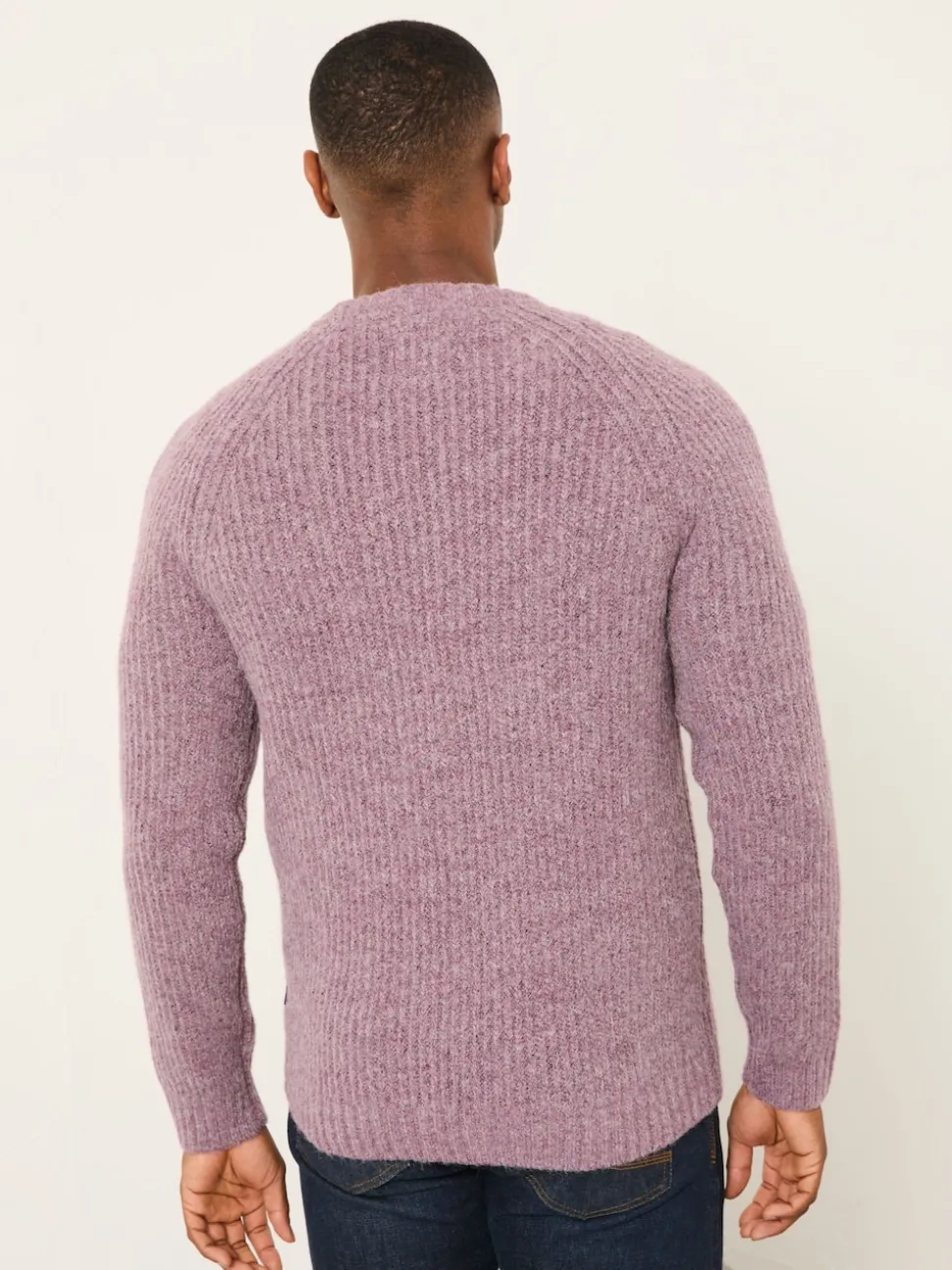 FatFace Sefton Purple Knitted Crew Neck Jumper