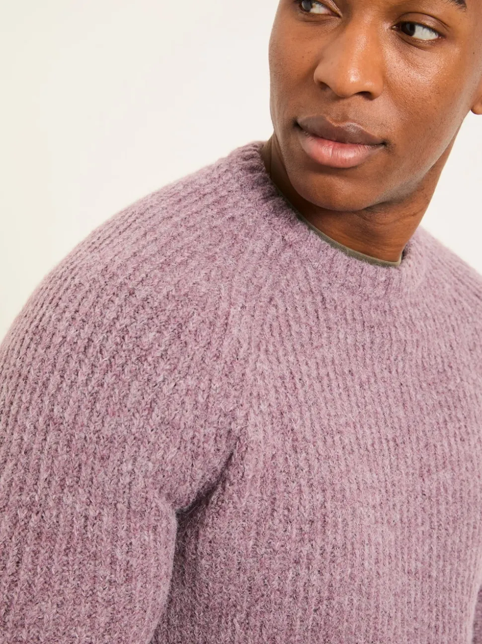 FatFace Sefton Purple Knitted Crew Neck Jumper