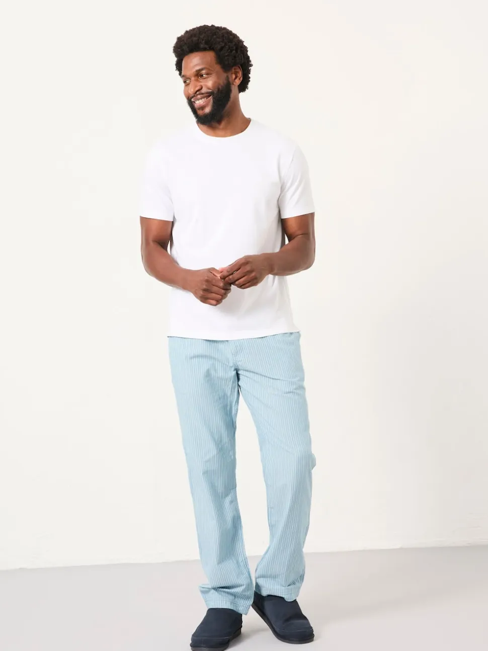 FatFace Seil Light Blue Stripe Pyjama Bottoms