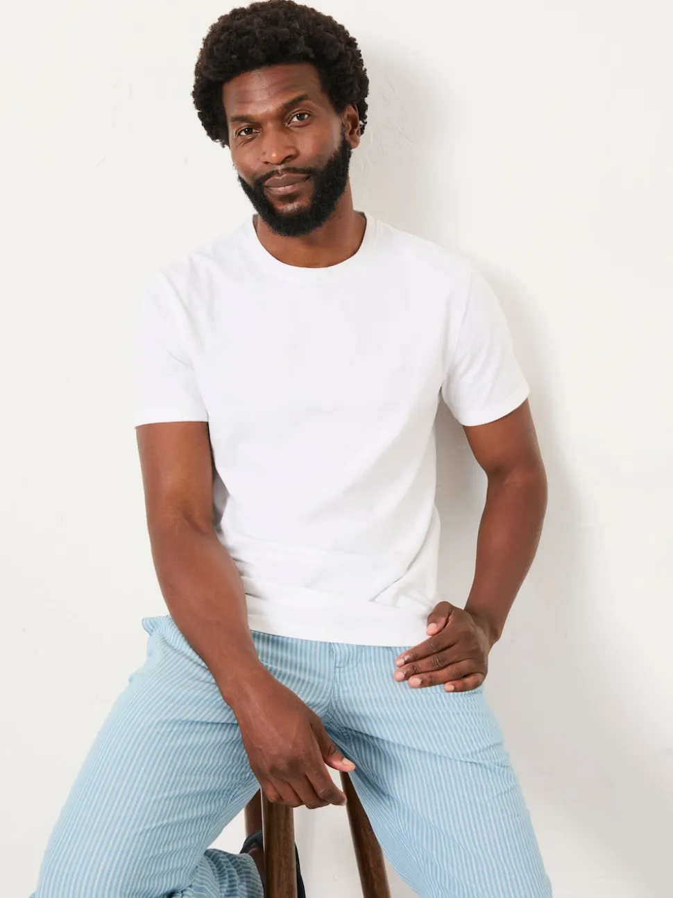 FatFace Seil Light Blue Stripe Pyjama Bottoms