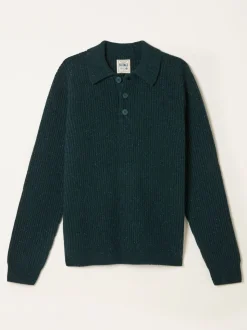 FatFace Sennen Dark Green Knitted Half Neck Jumper