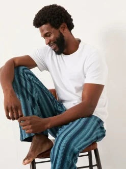 FatFace Skye Blue Stripe Pyjama Bottoms