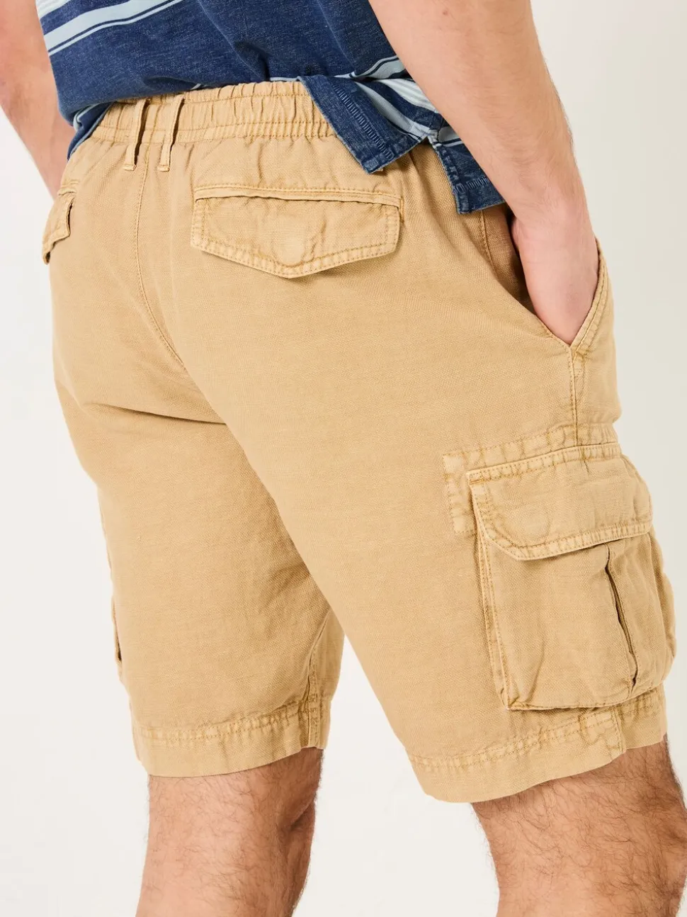 FatFace Stone Cotton Linen Cargo Shorts