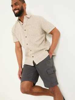 FatFace Tenby Dark Grey Pull On Cargo Shorts