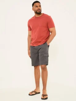 FatFace Tenby Dark Grey Pull On Cargo Shorts