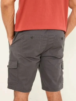 FatFace Tenby Dark Grey Pull On Cargo Shorts