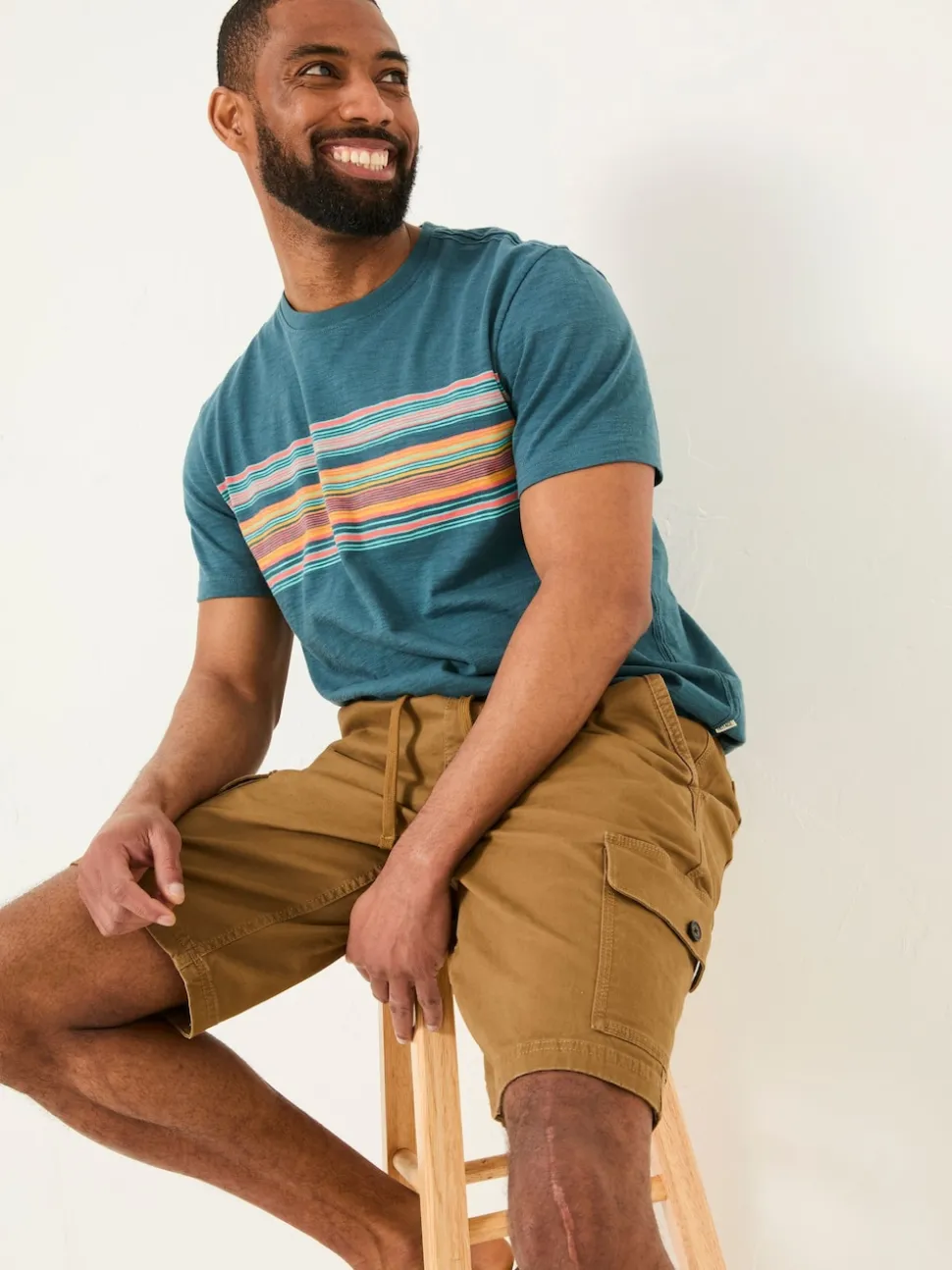 FatFace Tenby Light Brown Pull On Cargo Shorts