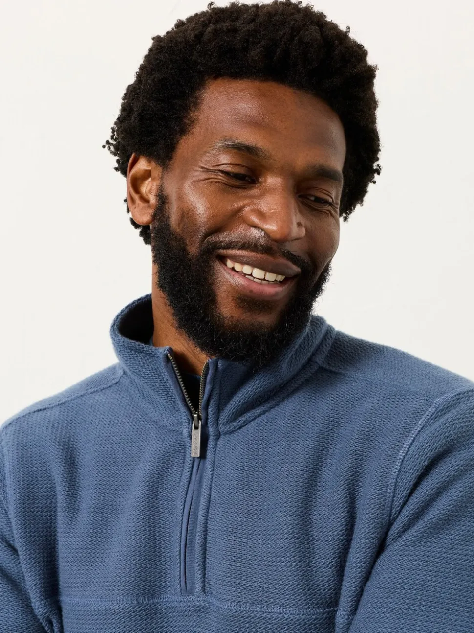 FatFace Trescowe Blue Half Zip Sweat