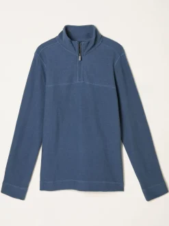FatFace Trescowe Blue Half Zip Sweat