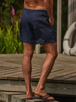 FatFace Trevose Navy Abstract Geo Print Swim Shorts