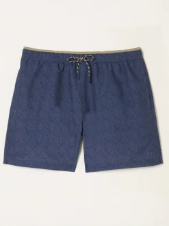FatFace Trevose Navy Abstract Geo Print Swim Shorts